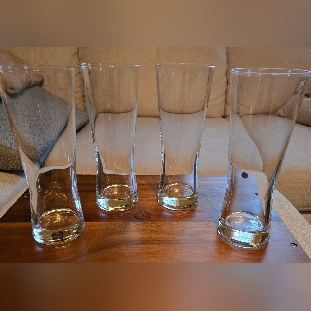 NWOT | Libbey | Glass Set of 4 Tall Clear Pilsner Beer Glasses | 8.5" Tall - Picture 9 of 9